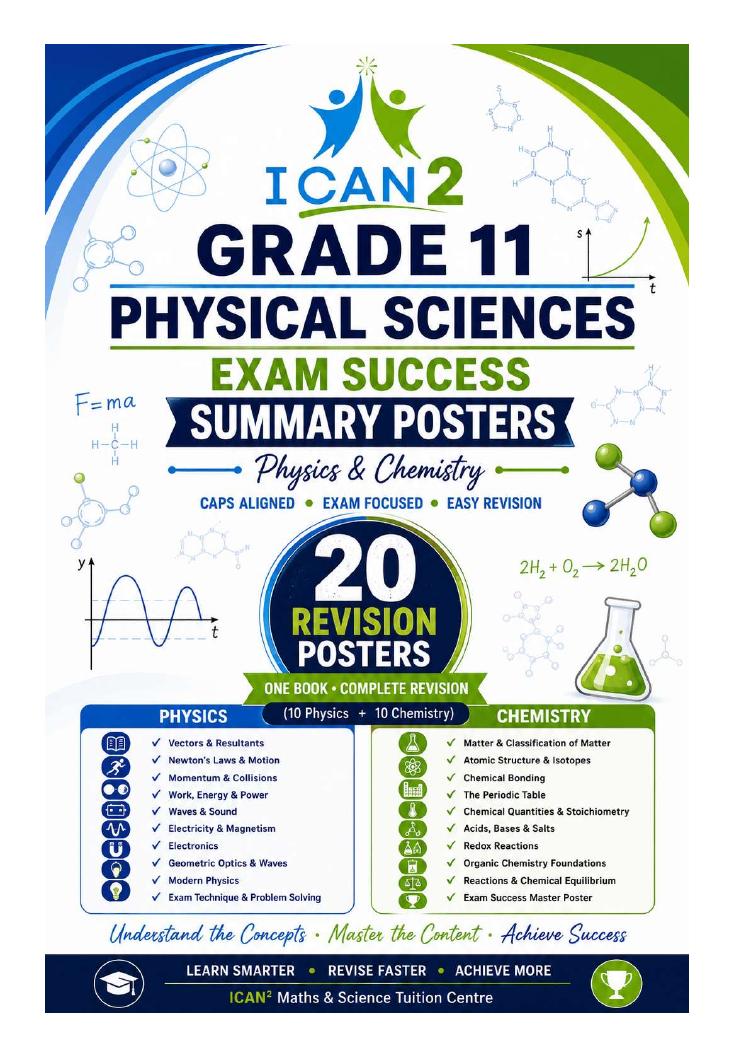 Grade 11 Physics Revision Posters cover