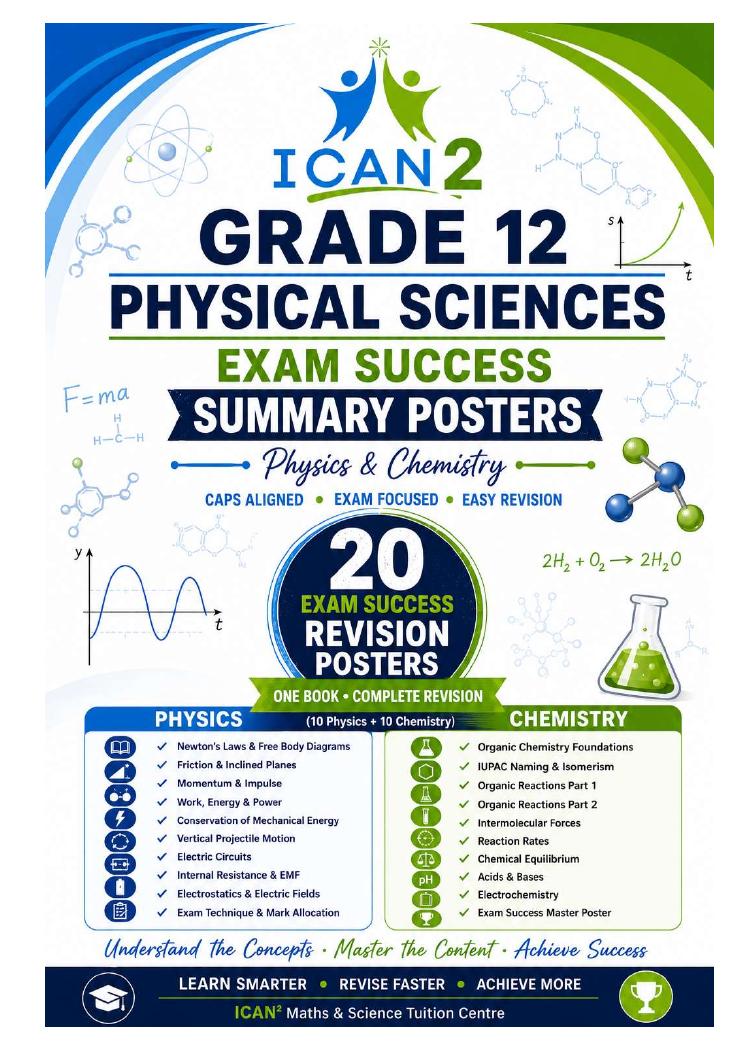 Grade 12 Physics Revision Posters cover